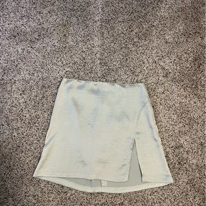 green silk skirt from forever 21 size medium